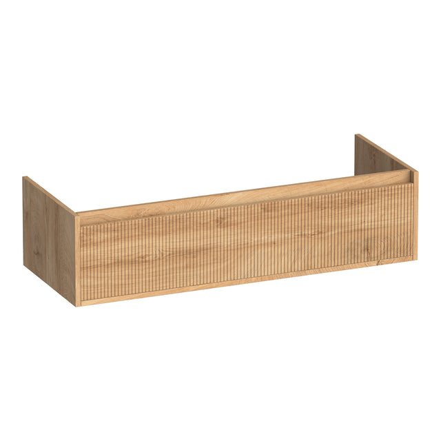 BRAUER Hope Wavy onderkast 120 met 1 softclose lades greeploos en 2 sifon uitsparingen Forest Tan OK-HPW120-2FT