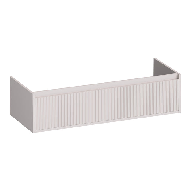 BRAUER Hope Wavy onderkast 120 met 1 softclose lades greeploos en 2 sifon uitsparingen mat zand OK-HPW120-2MS