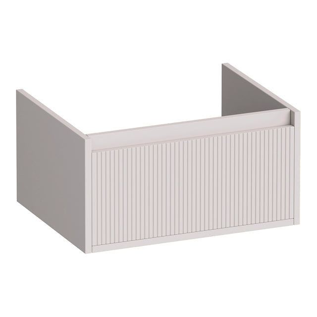 BRAUER Hope Wavy onderkast 60 met 1 softclose lade greeploos en 1 sifon uitsparing mat zand OK-HPW60MS