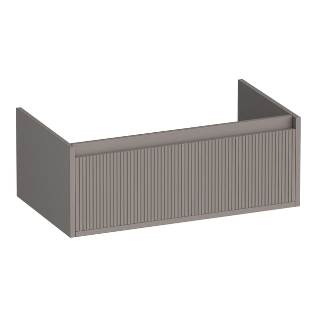 BRAUER Hope Wavy onderkast 80 met 1 softclose lade greeploos en 1 sifon uitsparing mat taupe OK-HPW80MT