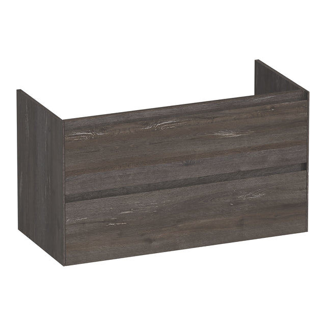 BRAUER Inspire onderkast 100 met 2 softclose lades greeploos en 1 sifon uitsparing Driftwood OK-IN100DR