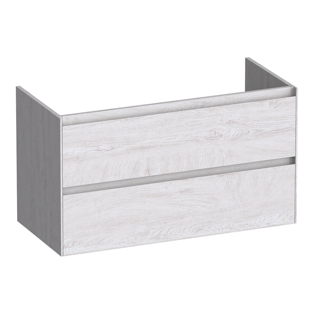 BRAUER Inspire onderkast 100 met 2 softclose lades greeploos en 1 sifon uitsparing Forest Seashell OK-IN100FS