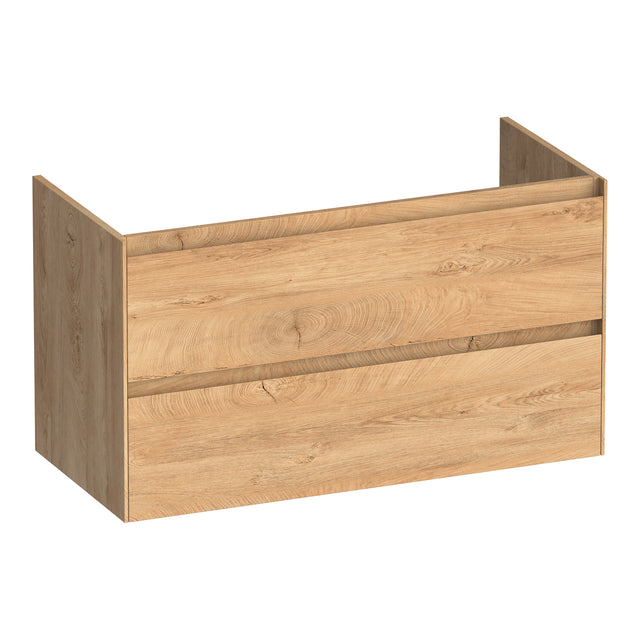 BRAUER Inspire onderkast 100 met 2 softclose lades greeploos en 1 sifon uitsparing Forest Tan OK-IN100FT