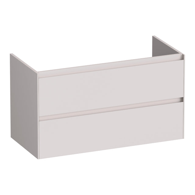 BRAUER Inspire onderkast 100 met 2 softclose lades greeploos en 1 sifon uitsparing mat zand OK-IN100MS