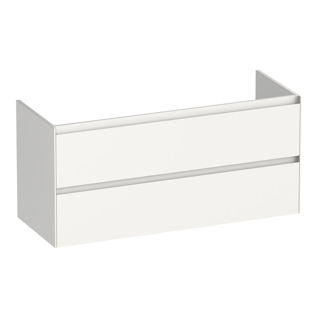 BRAUER Inspire onderkast 120 met 2 softclose lades greeploos en 2 sifon uitsparingen hoogglans wit OK-IN120-2HW