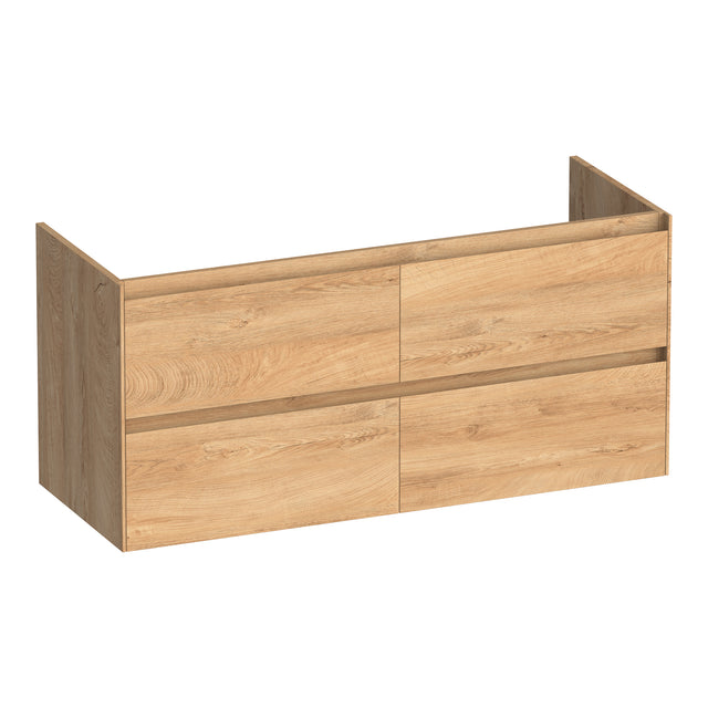 BRAUER Inspire onderkast 120 met 4 softclose lades greeploos en 2 sifon uitsparingen Forest Tan OK-IN120-4FT