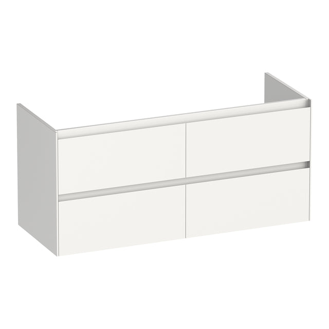 BRAUER Inspire onderkast 120 met 4 softclose lades greeploos en 2 sifon uitsparingen hoogglans wit OK-IN120-4HW