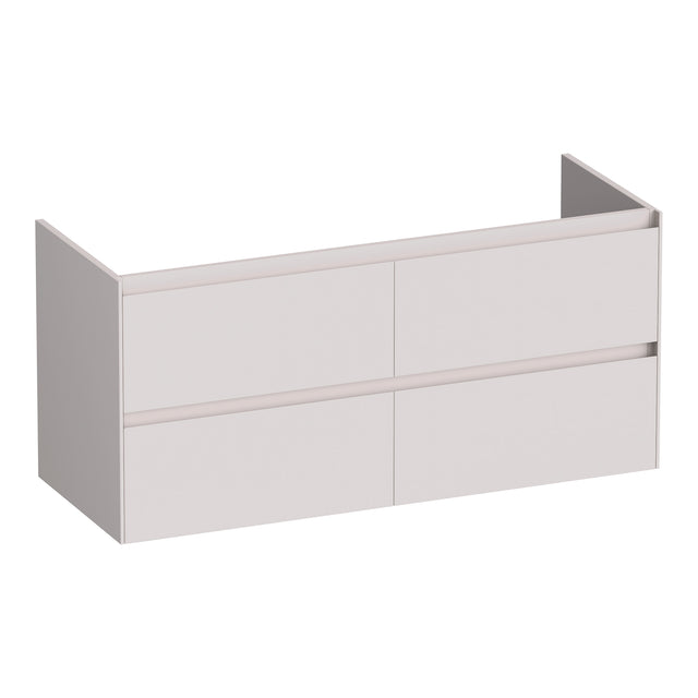 BRAUER Inspire onderkast 120 met 4 softclose lades greeploos en 2 sifon uitsparingen mat zand OK-IN120-4MS