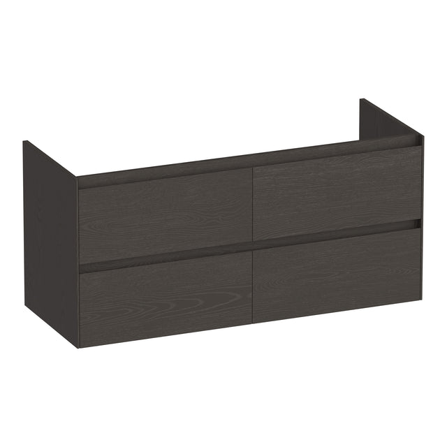 BRAUER Inspire onderkast 120 met 4 softclose lades greeploos en 2 sifon uitsparingen Timber Anthracite OK-IN120-4TA
