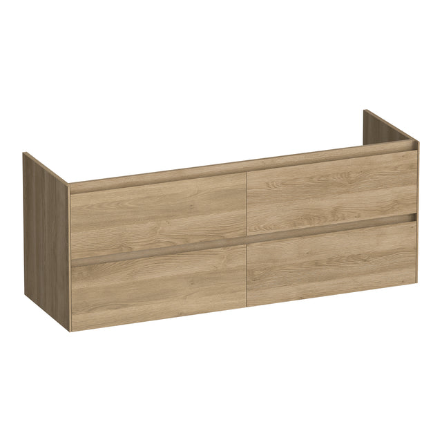 BRAUER Inspire onderkast 140 met 4 softclose lades greeploos en 2 sifon uitsparingen Sunlit OK-IN140SL