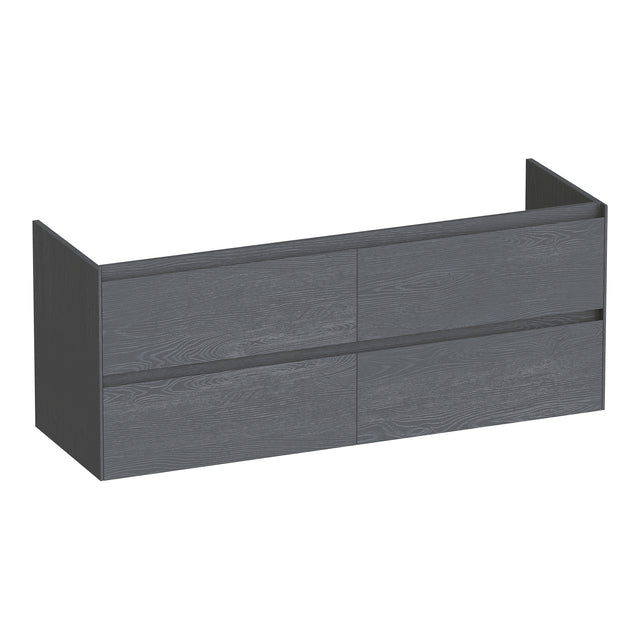 BRAUER Inspire onderkast 140 met 4 softclose lades greeploos en 2 sifon uitsparingen Timber Grey OK-IN140TG