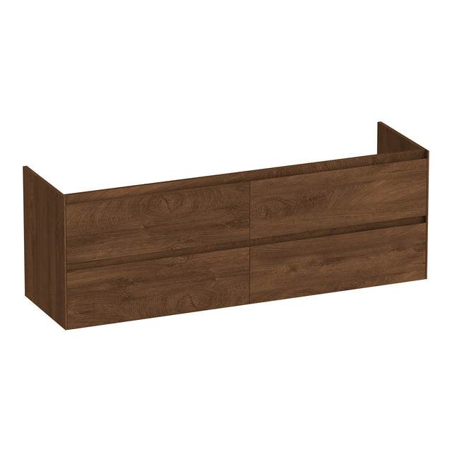 BRAUER Inspire onderkast 160 met 4 softclose lades greeploos en 2 sifon uitsparingen Forest Cacao OK-IN160FC
