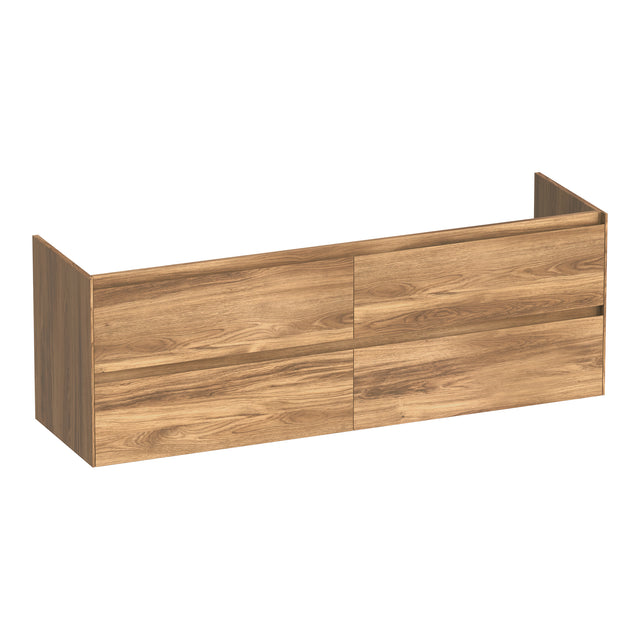 BRAUER Inspire onderkast 160 met 4 softclose lades greeploos en 2 sifon uitsparingen Honey OK-IN160HO