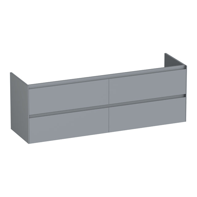 BRAUER Inspire onderkast 160 met 4 softclose lades greeploos en 2 sifon uitsparingen mat grijs OK-IN160MG