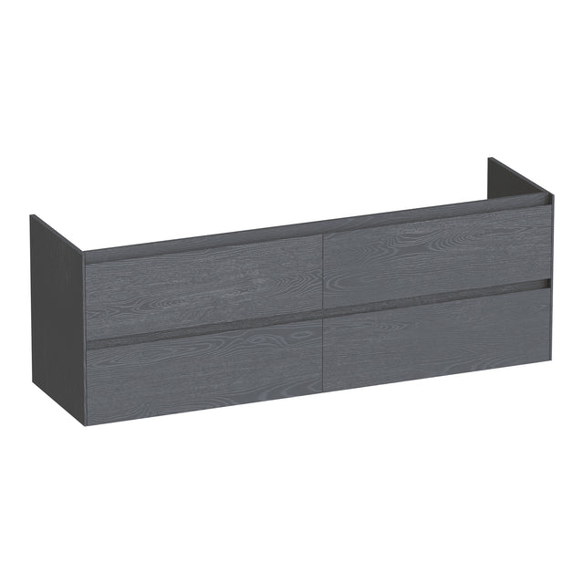 BRAUER Inspire onderkast 160 met 4 softclose lades greeploos en 2 sifon uitsparingen Timber Grey OK-IN160TG