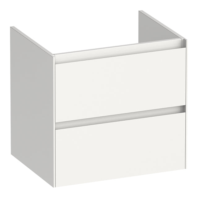 BRAUER Inspire onderkast 60 met 2 softclose lades greeploos en 1 sifon uitsparing hoogglans wit OK-IN60HW