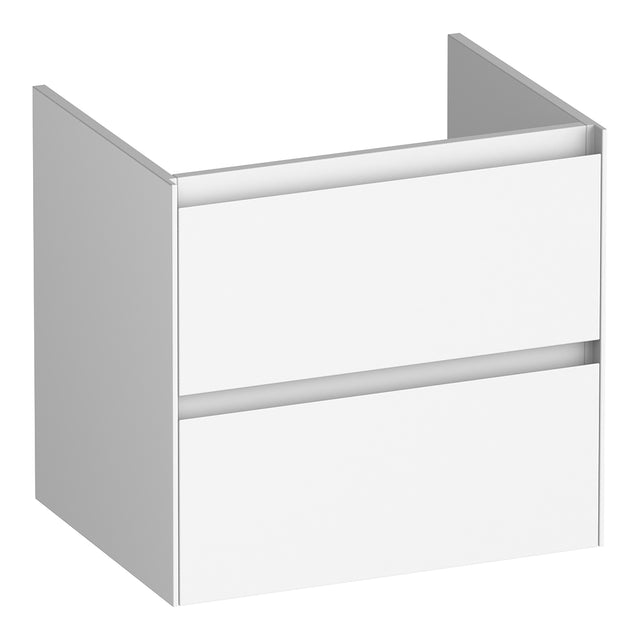 BRAUER Inspire onderkast 60 met 2 softclose lades greeploos en 1 sifon uitsparing mat wit OK-IN60MW