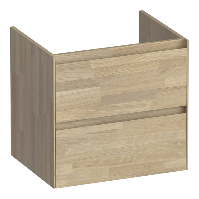 BRAUER Inspire onderkast 60 met 2 softclose lades greeploos en 1 sifon uitsparing vingerlas eiken grijs OK-IN60VEG