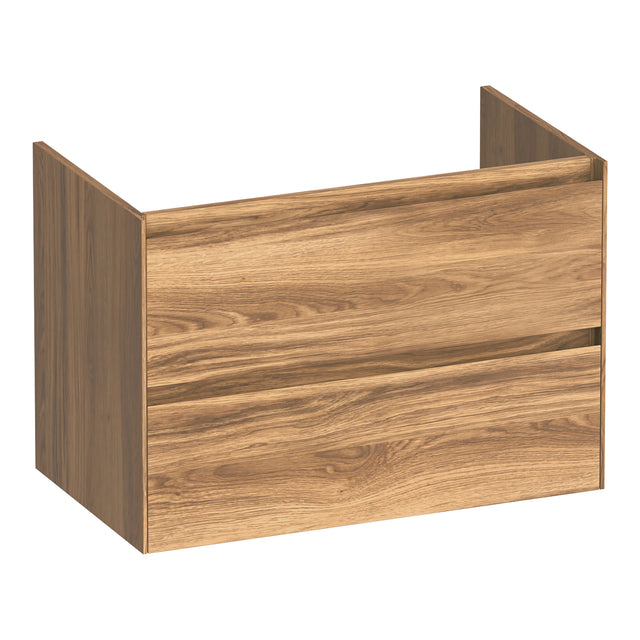 BRAUER Inspire onderkast 80 met 2 softclose lades greeploos en 1 sifon uitsparing Honey OK-IN80HO