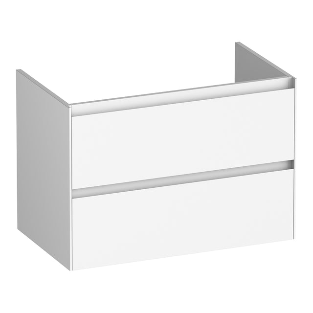 BRAUER Inspire onderkast 80 met 2 softclose lades greeploos en 1 sifon uitsparing mat wit OK-IN80MW