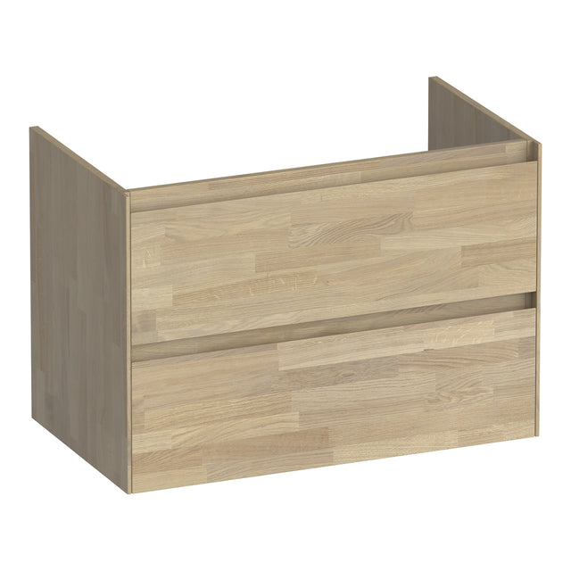 BRAUER Inspire onderkast 80 met 2 softclose lades greeploos en 1 sifon uitsparing vingerlas eiken grijs OK-IN80VEG