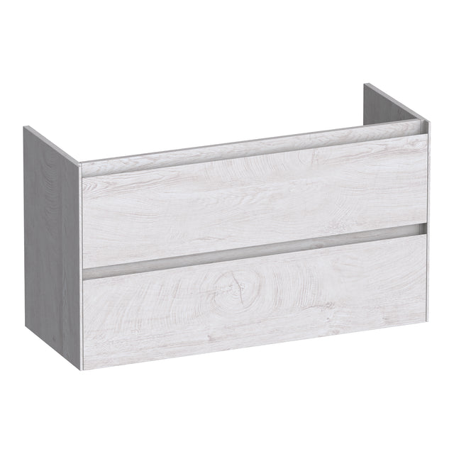 BRAUER Inspire onderkast ondiep 100 met 2 softclose lades greeploos en 1 sifon uitsparing Forest Seashell OK-INO100FS