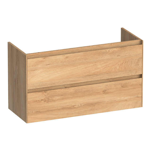 BRAUER Inspire onderkast ondiep 100 met 2 softclose lades greeploos en 1 sifon uitsparing Forest Tan OK-INO100FT