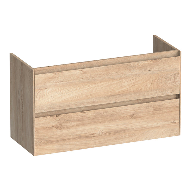 BRAUER Inspire onderkast ondiep 100 met 2 softclose lades greeploos en 1 sifon uitsparing Forest Wheat OK-INO100FW