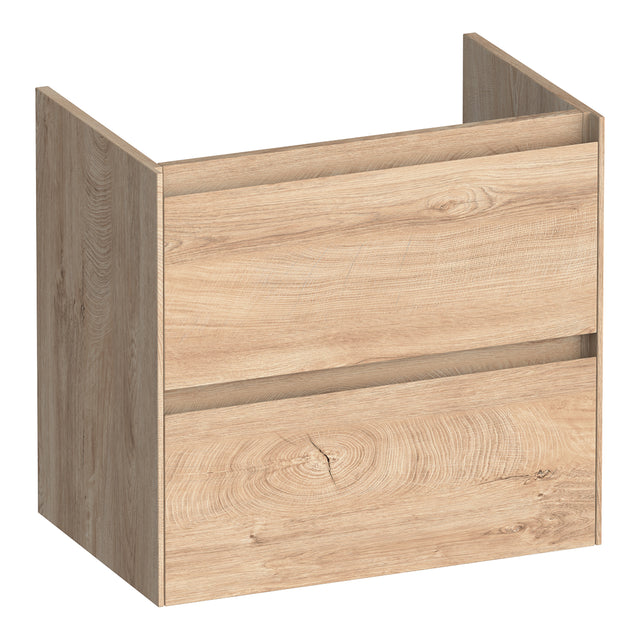 BRAUER Inspire onderkast ondiep 60 met 2 softclose lades greeploos en 1 sifon uitsparing Forest Wheat OK-INO60FW