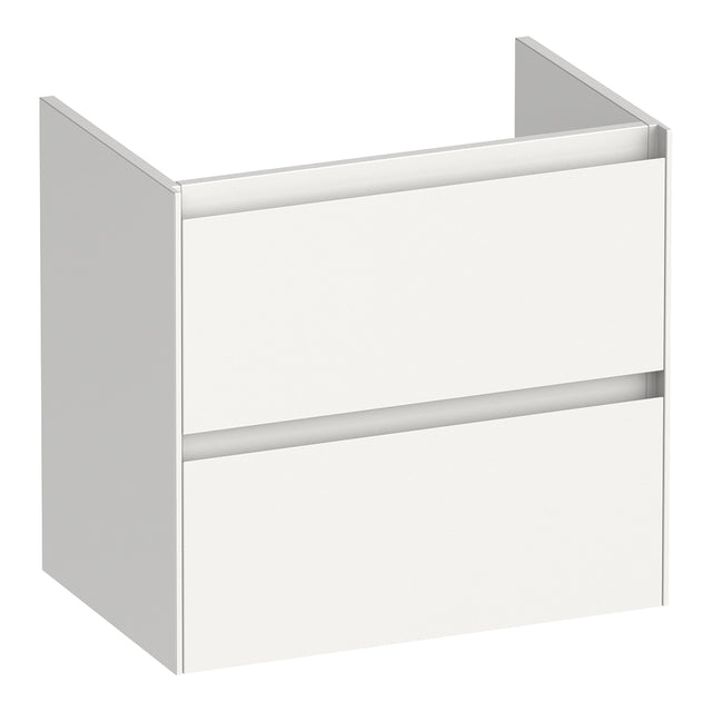 BRAUER Inspire onderkast ondiep 60 met 2 softclose lades greeploos en 1 sifon uitsparing hoogglans wit OK-INO60HW