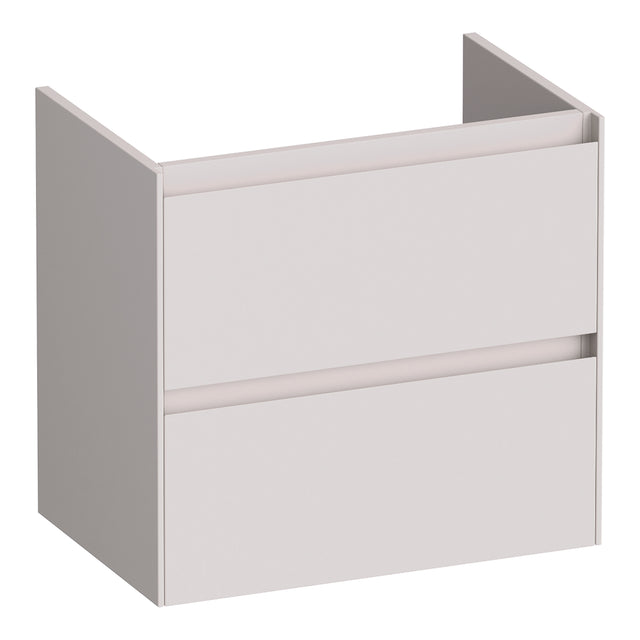 BRAUER Inspire onderkast ondiep 60 met 2 softclose lades greeploos en 1 sifon uitsparing mat zand OK-INO60MS