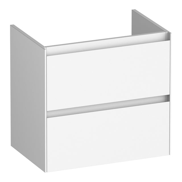 BRAUER Inspire onderkast ondiep 60 met 2 softclose lades greeploos en 1 sifon uitsparing mat wit OK-INO60MW