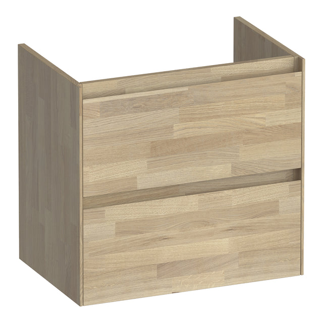 BRAUER Inspire onderkast ondiep 60 met 2 softclose lades greeploos en 1 sifon uitsparing vingerlas eiken grijs OK-INO60VEG