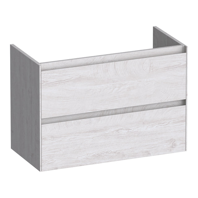 BRAUER Inspire onderkast ondiep 80 met 2 softclose lades greeploos en 1 sifon uitsparing Forest Seashell OK-INO80FS