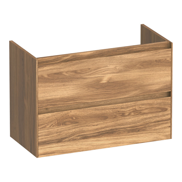 BRAUER Inspire onderkast ondiep 80 met 2 softclose lades greeploos en 1 sifon uitsparing Honey OK-INO80HO