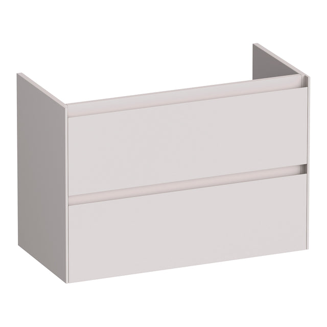 BRAUER Inspire onderkast ondiep 80 met 2 softclose lades greeploos en 1 sifon uitsparing mat zand OK-INO80MS