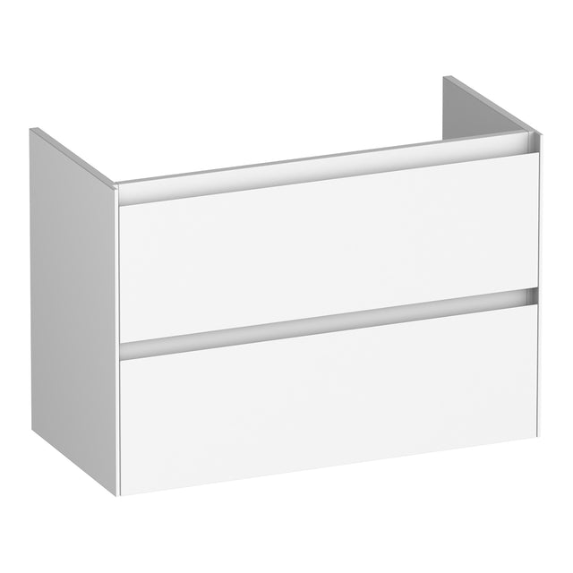 BRAUER Inspire onderkast ondiep 80 met 2 softclose lades greeploos en 1 sifon uitsparing mat wit OK-INO80MW