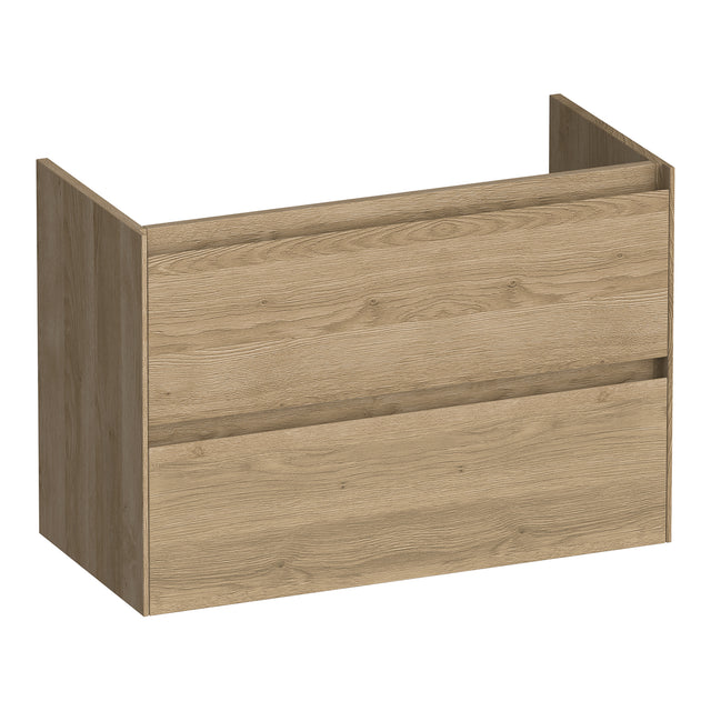 BRAUER Inspire onderkast ondiep 80 met 2 softclose lades greeploos en 1 sifon uitsparing Sunlit OK-INO80SL