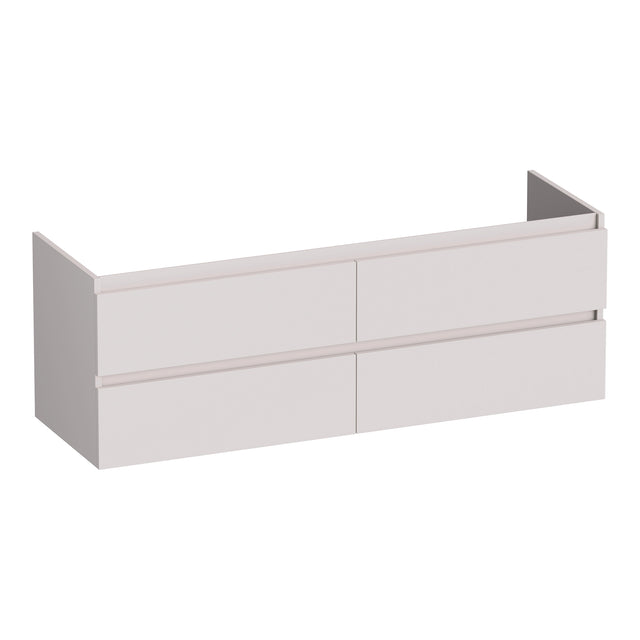 BRAUER Joy onderkast 140 met 4 softclose lades greeploos en 2 sifon uitsparingen mat zand OK-JY140MS