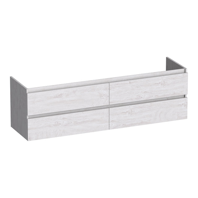 BRAUER Joy onderkast 160 met 4 softclose lades greeploos en 2 sifon uitsparingen Forest Seashell OK-JY160FS