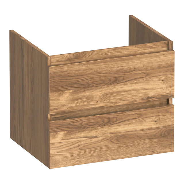 BRAUER Joy onderkast 60 met 2 softclose lades greeploos en 1 sifon uitsparing Honey OK-JY60HO