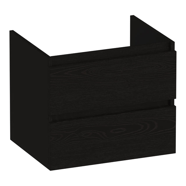 BRAUER Joy onderkast 60 met 2 softclose lades greeploos en 1 sifon uitsparing Timber Black OK-JY60TB