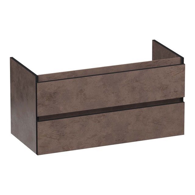 BRAUER Joy Edge onderkast 100 met 2 softclose lades greeploos en 1 sifon uitsparing Erosion OK-JYE100ER