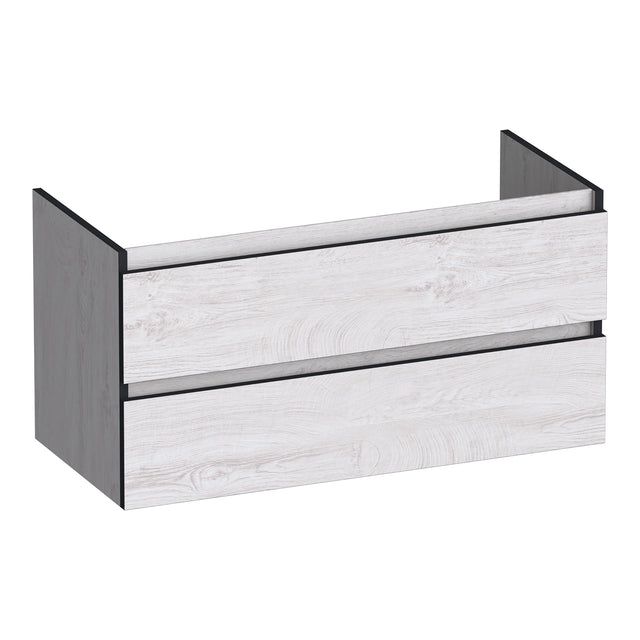 BRAUER Joy Edge onderkast 100 met 2 softclose lades greeploos en 1 sifon uitsparing Forest Seashell OK-JYE100FS