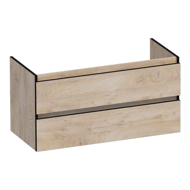 BRAUER Joy Edge onderkast 100 met 2 softclose lades greeploos en 1 sifon uitsparing Forest Wheat OK-JYE100FW