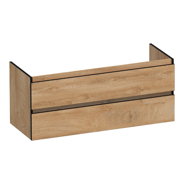 BRAUER Joy Edge onderkast 120 met 2 softclose lades greeploos en 1 sifon uitsparing Forest Tan OK-JYE120-1FT