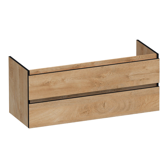 BRAUER Joy Edge onderkast 120 met 2 softclose lades greeploos en 2 sifon uitsparingen Forest Tan OK-JYE120-2FT