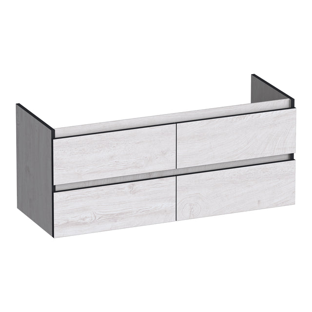 BRAUER Joy Edge onderkast 120 met 4 softclose lades greeploos en 2 sifon uitsparingen Forest Seashell OK-JYE120-4FS