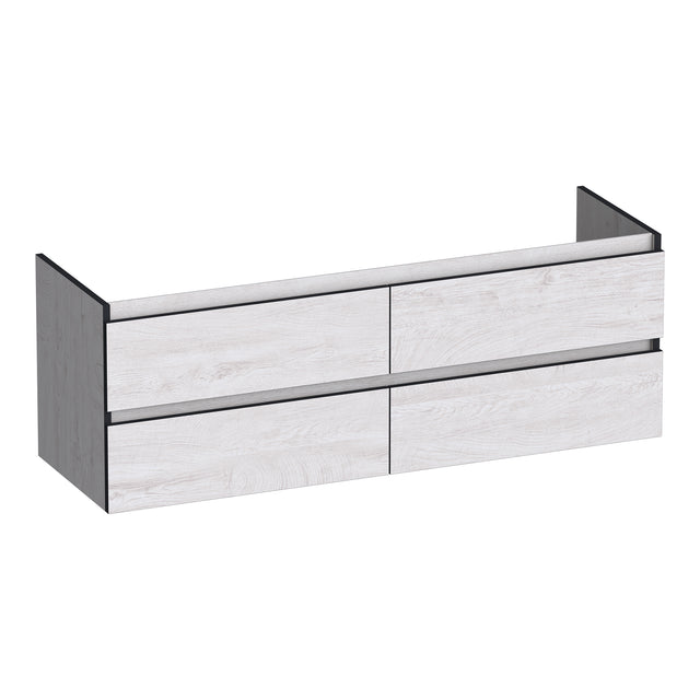 BRAUER Joy Edge onderkast 140 met 4 softclose lades greeploos en 2 sifon uitsparingen Forest Seashell OK-JYE140FS