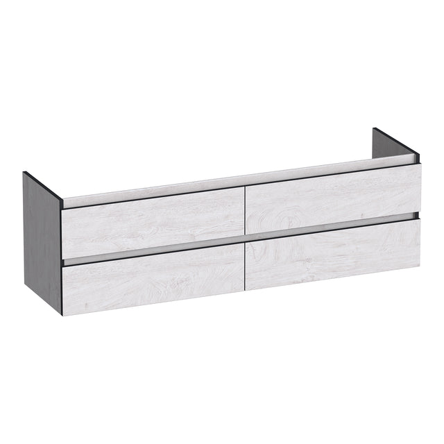 BRAUER Joy Edge onderkast 160 met 4 softclose lades greeploos en 2 sifon uitsparingen Forest Seashell OK-JYE160FS